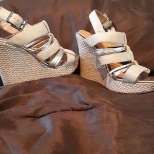 Call it wedge strappy shoes/sandals size 9